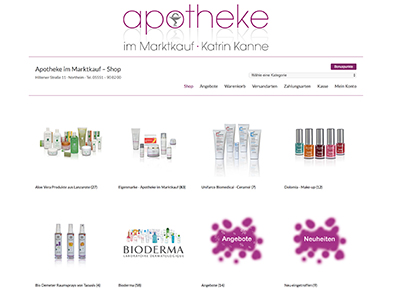 Webdesign Imprints | Website: Apotheke im Marktkauf