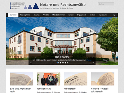 Webdesign Imprints | Website: Notare und Rechtsanwälte